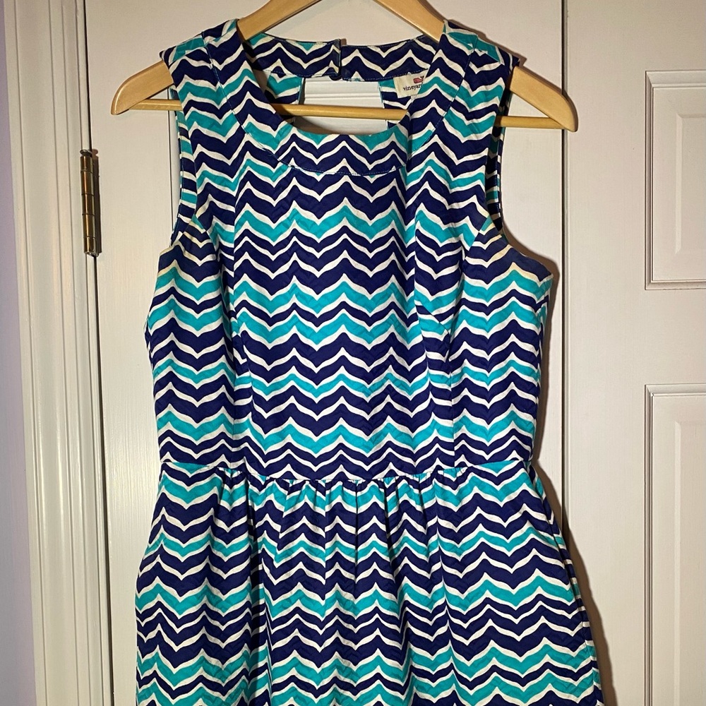 Blue & White Dress